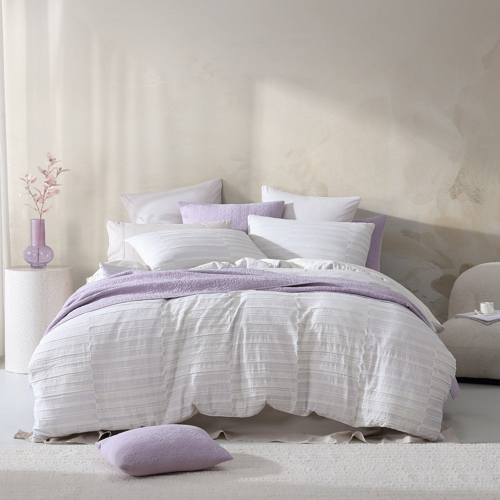 Balmoral Lilac Quilt Cover Set | Queen Bed