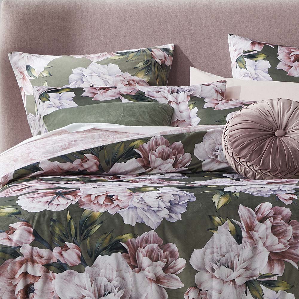 Camilla Olive Quilt Cover Set | King Bed