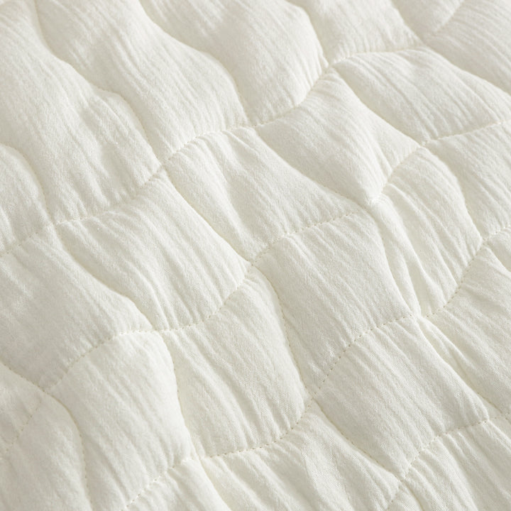 Logan and Mason Cascade Ivory Coverlet Set Detail | My Linen