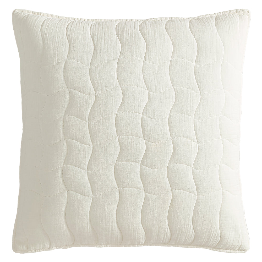 Logan and Mason Cascade Ivory European Sham | My Linen