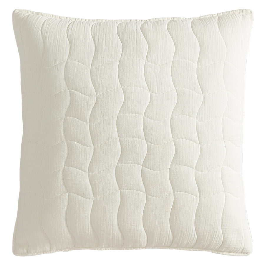Logan and Mason Cascade Ivory European Sham | My Linen