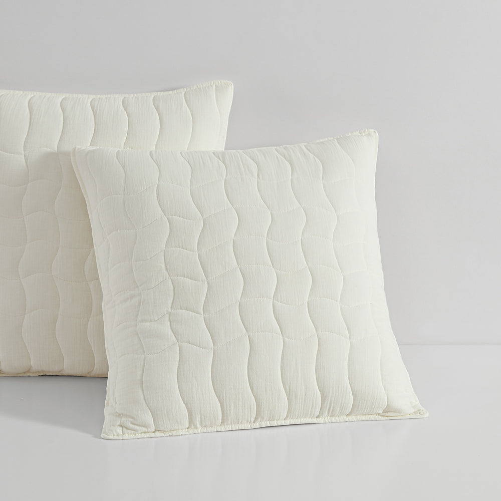 Logan and Mason Cascade Ivory European Sham Lifestyle | My Linen
