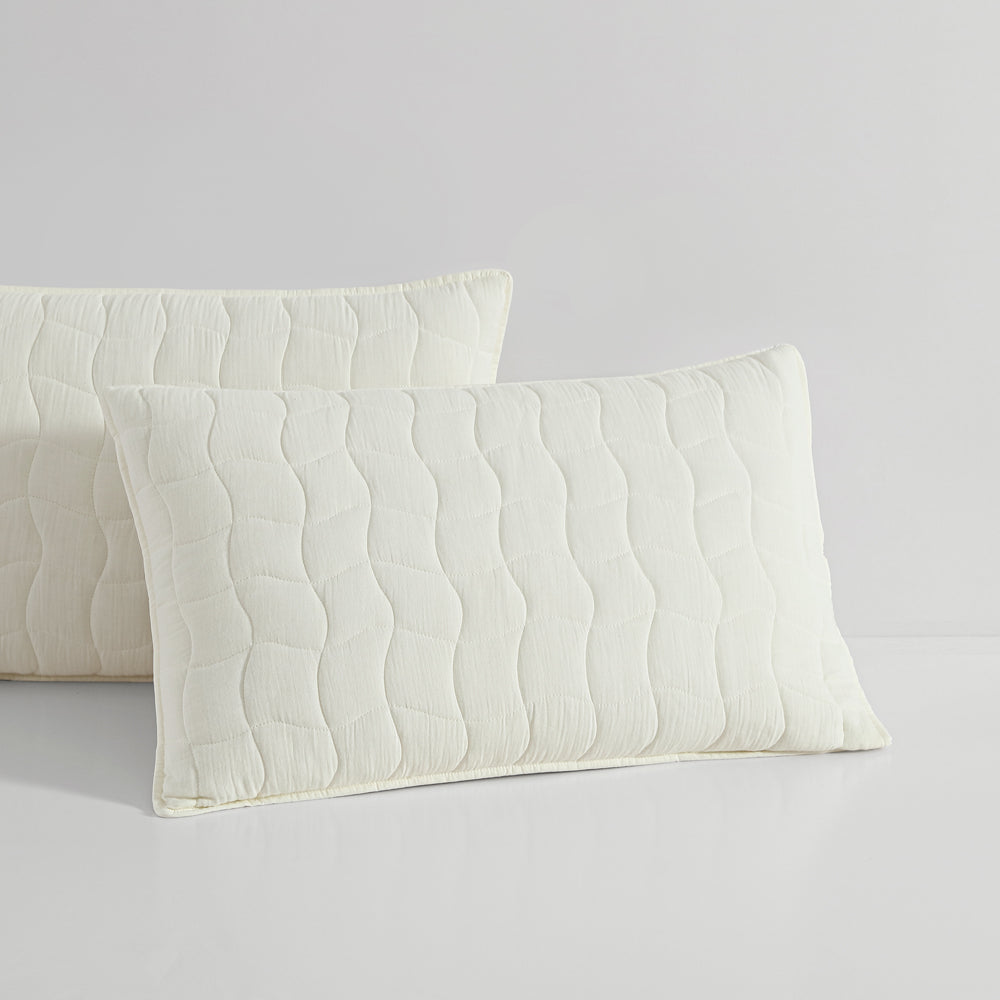 Logan and Mason Cascade Ivory Coverlet Set Pillow | My Linen