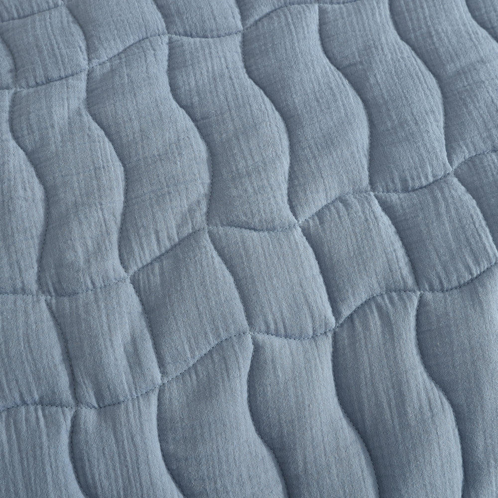 Logan and Mason Cascade Slate Coverlet Set Detail | My Linen