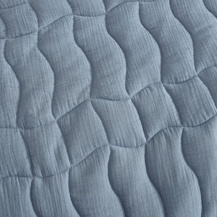 Logan and Mason Cascade Slate Coverlet Set Detail | My Linen