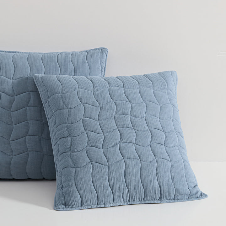 Logan and Mason Cascade Slate European Pillowsham Lifestyle | My Linen