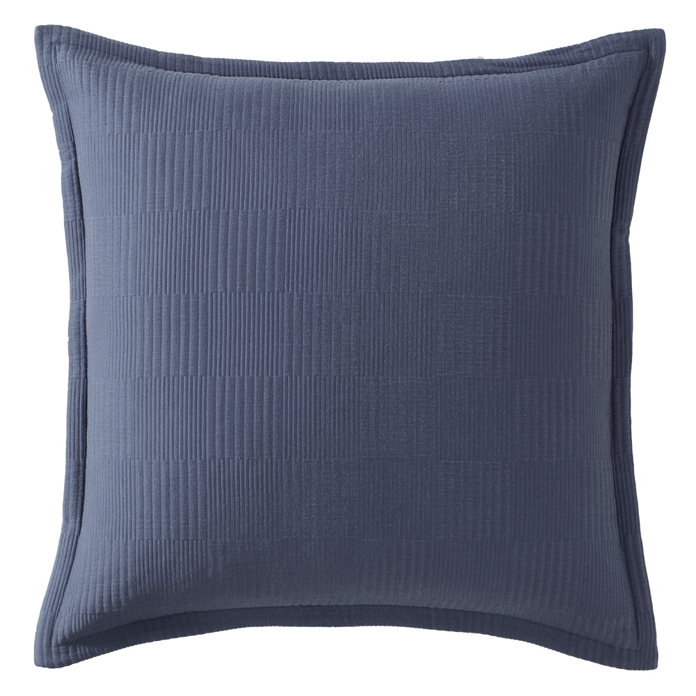 Platinum Logan and Mason Caspian Indigo European Pillowcase | My Linen