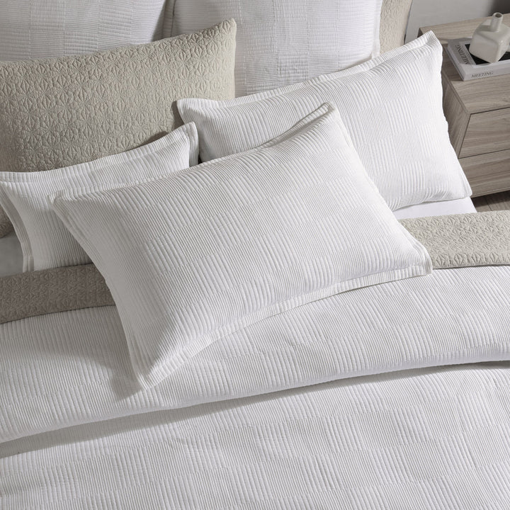 Caspian White Quilt Cover Set | King Bed