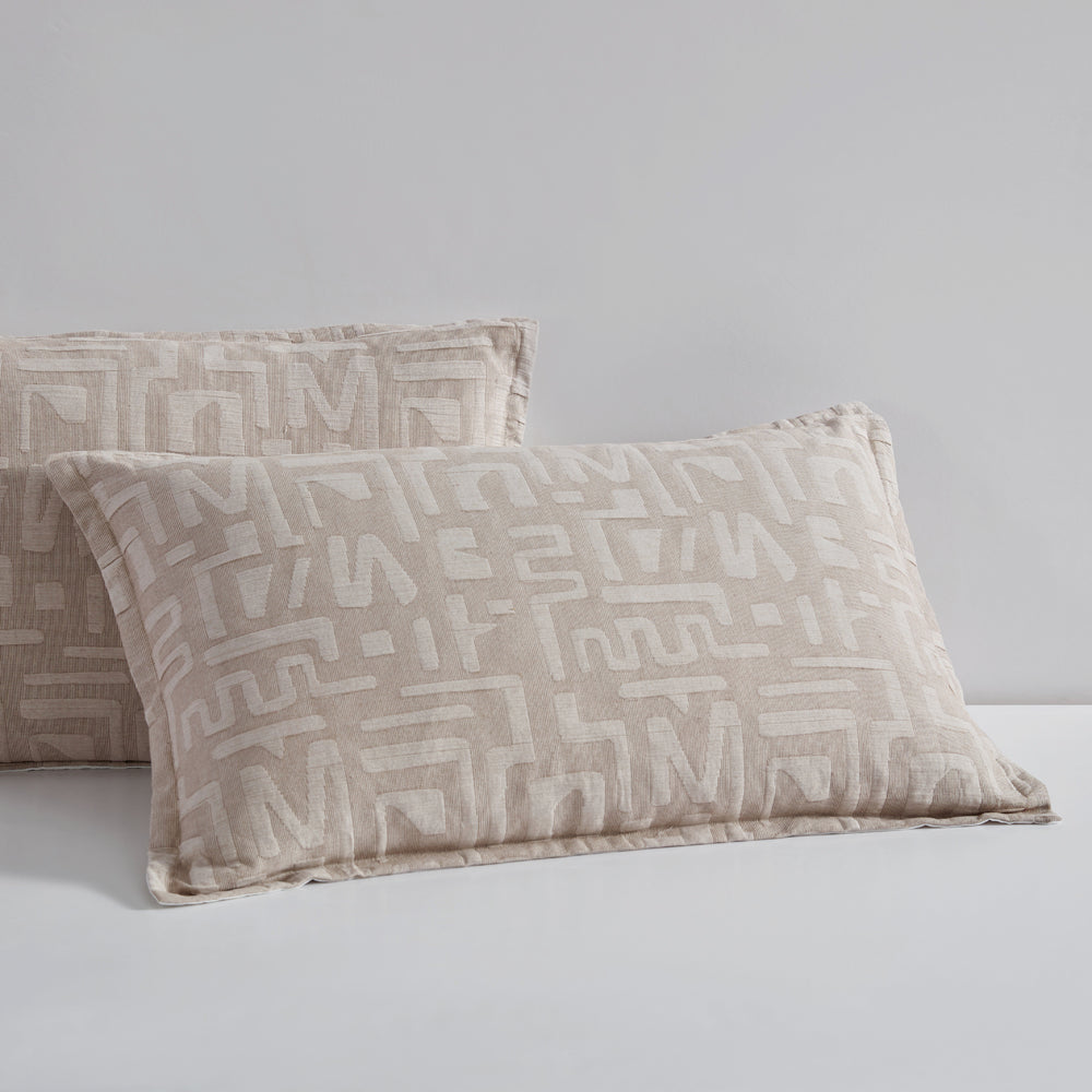Logan and Mason Cyprus Coffee Quilt Cover Set Pillow | My Linen