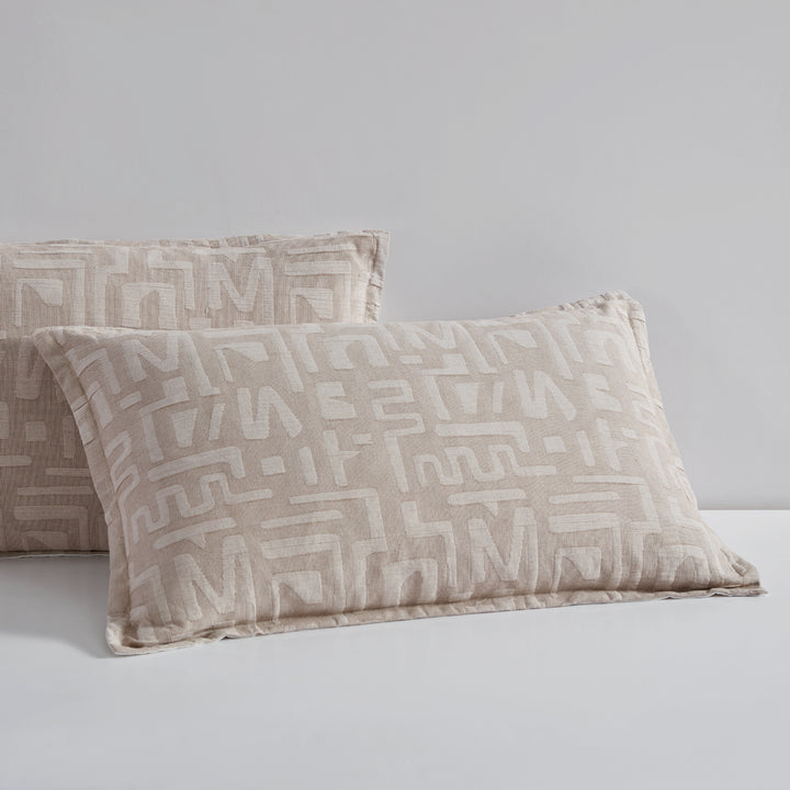 Logan and Mason Cyprus Coffee Quilt Cover Set Pillow | My Linen