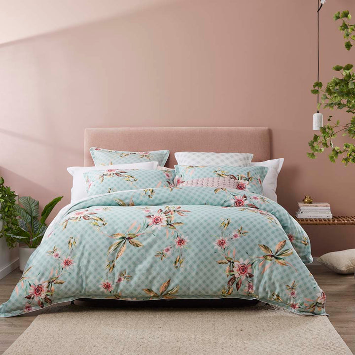 Darlita Sage Quilt Cover Set | Queen Bed