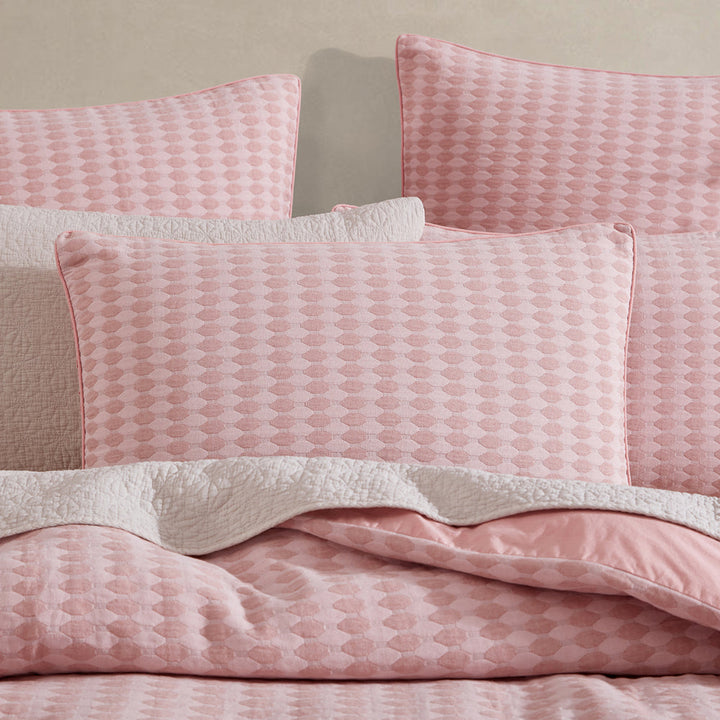 Frankie Blush Quilt Cover Set | Queen Bed