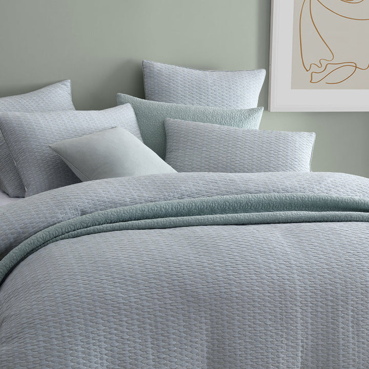 Frankie Sage Quilt Cover Set | Queen Bed