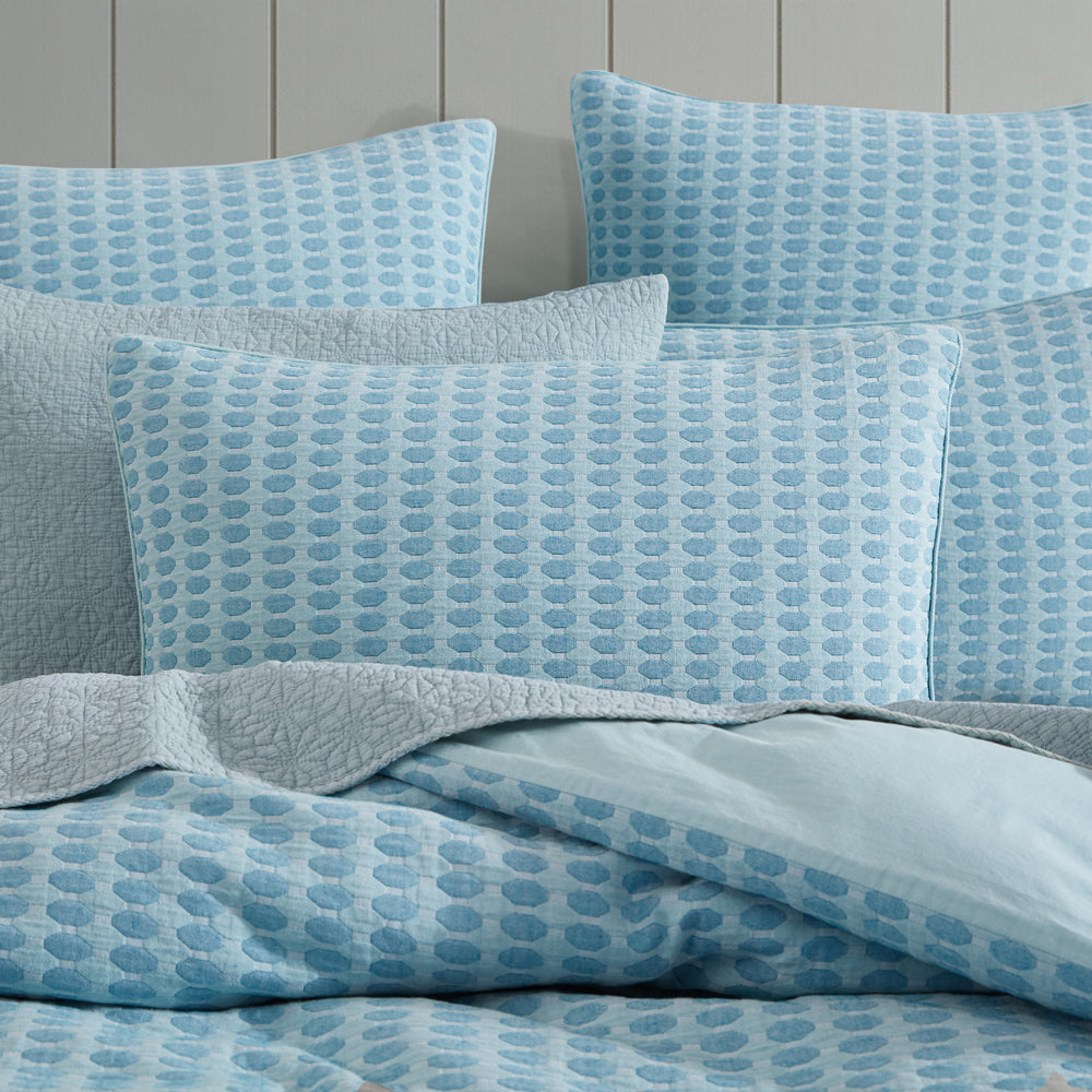 Frankie Turquoise Quilt Cover Set | Super King