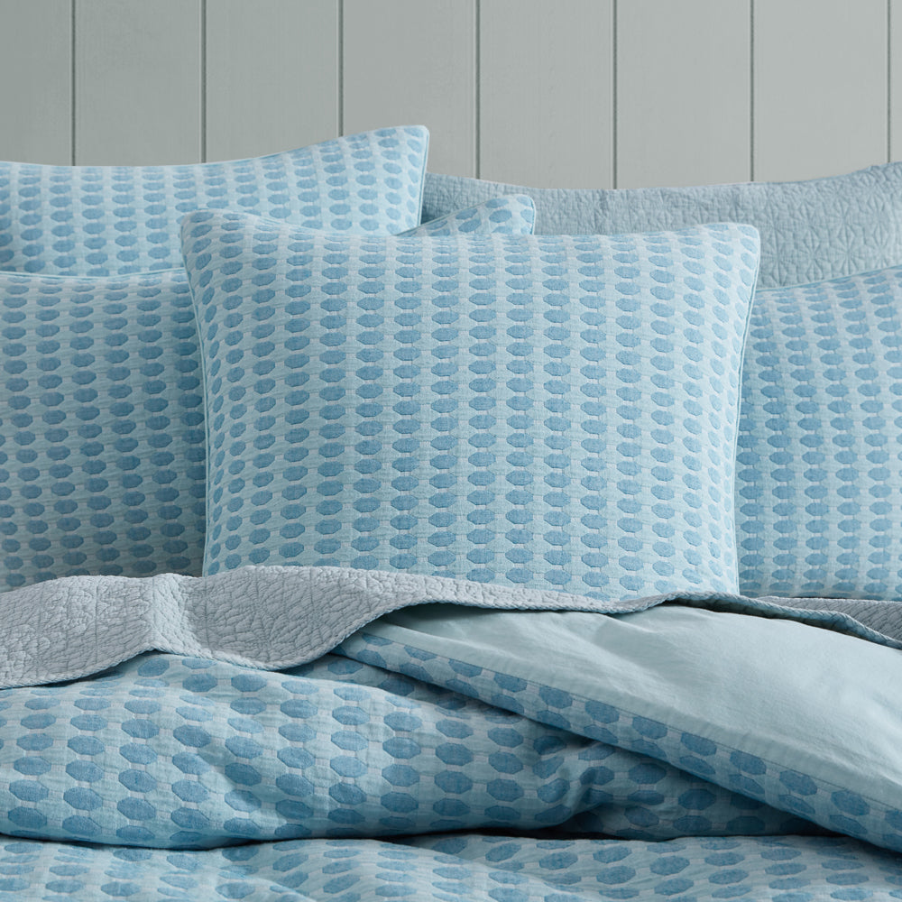 Frankie Turquoise European Pillowcase