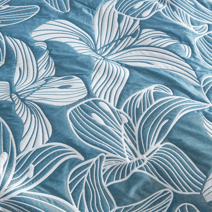 Platinum Logan and Mason Grace Aegean Quilt Cover Set Detail | My Linen