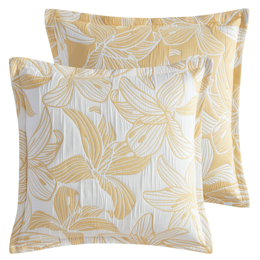 Platinum Logan and Mason Grace Mustard European Pillowcase | My Linen