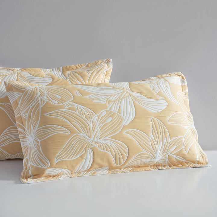 Platinum Logan and Mason Grace Mustard Quilt Cover Set Pillow | My Linen