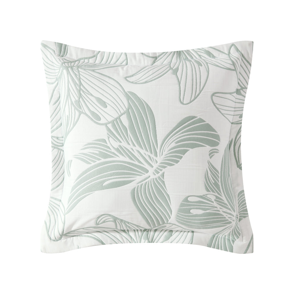 Grace Sage Square Filled Cushion