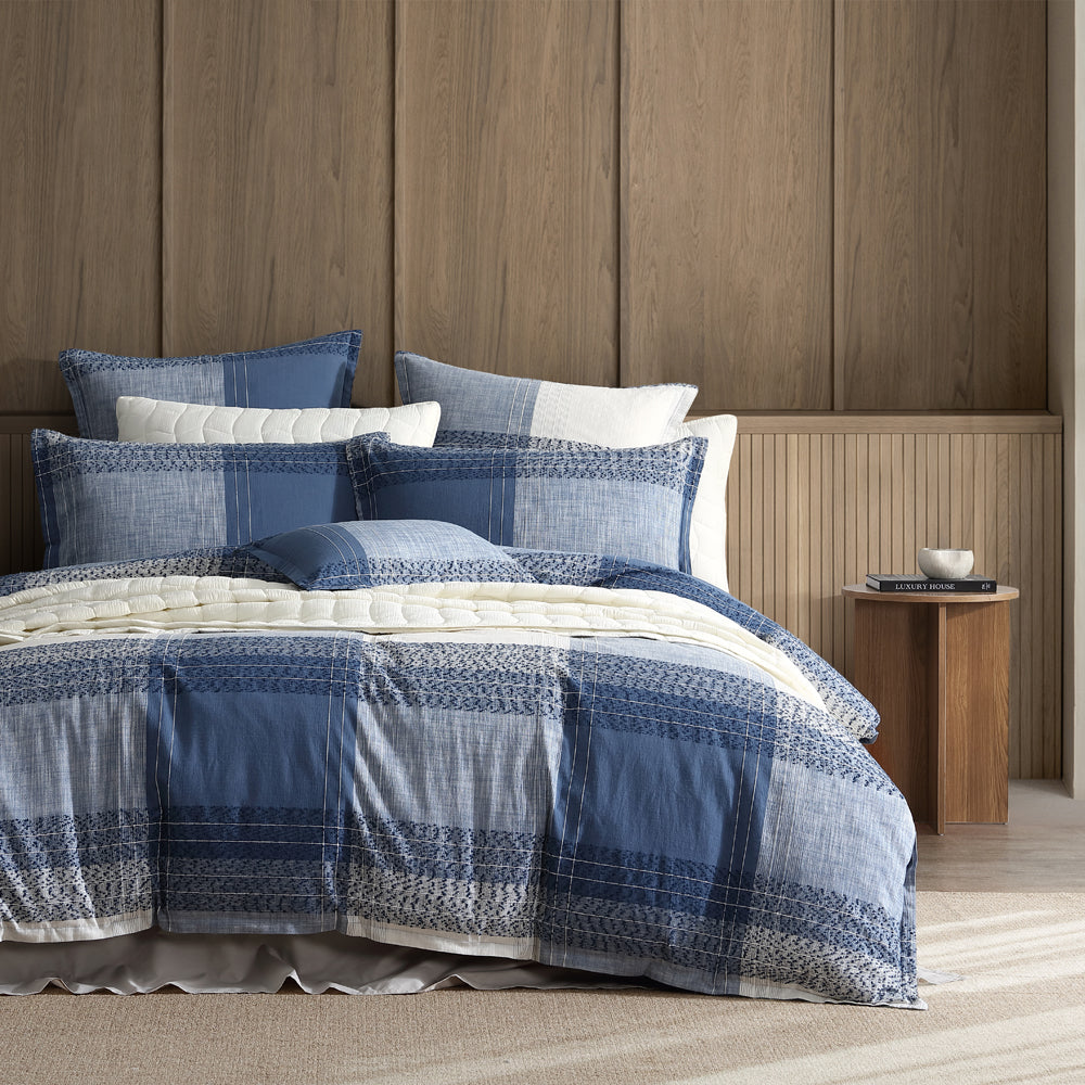 Heritage Slate Quilt Cover Set by Logan and Mason | Queen | My Linen