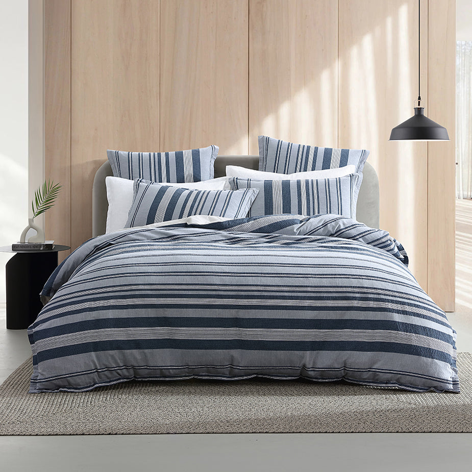 Hunter Indigo Quilt Cover Set | Super King