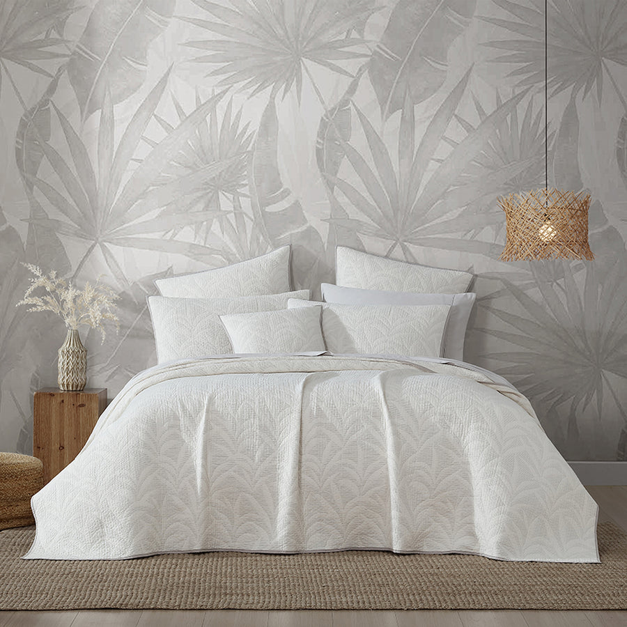 Platinum Logan and Mason Kailani Fog Coverlet Set | My Linen