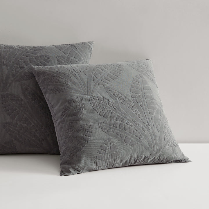 Platinum Logan and Mason Moana Charcoal European Pillowcase Lifestyle | My Linen