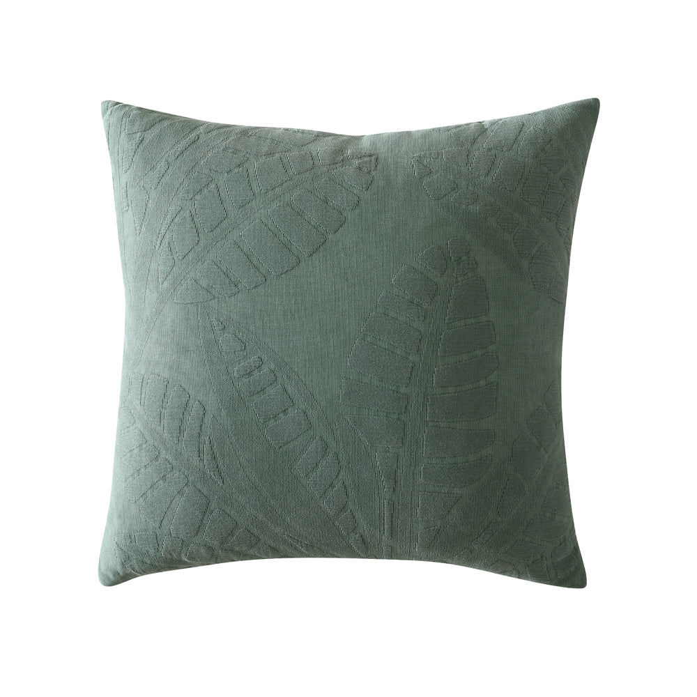 Platinum Logan and Mason Moana Cilantro Square Filled Cushion | My Linen