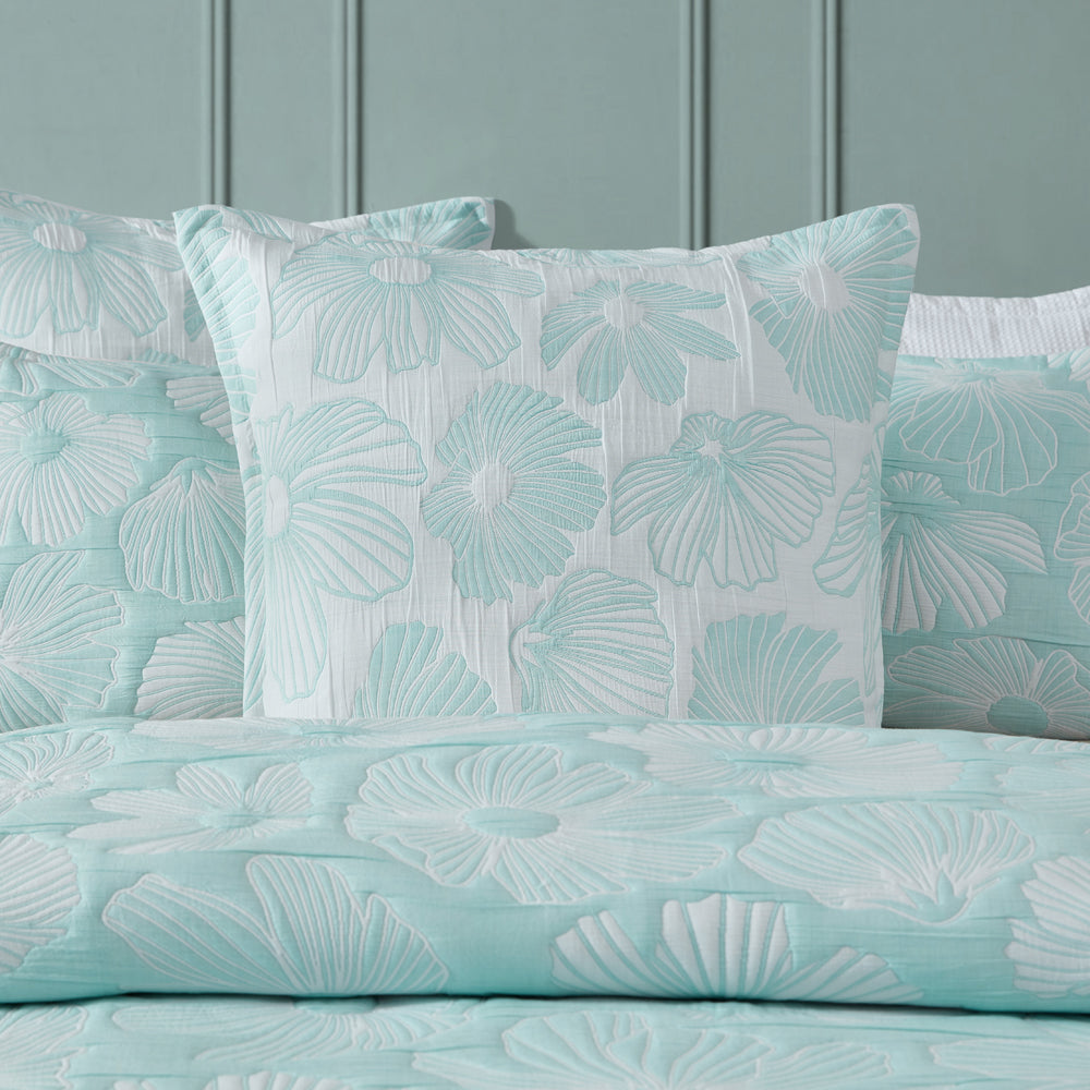 Poppi Aqua Quilt Cover Set | Queen Bed