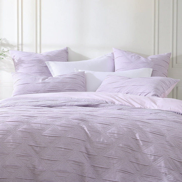 Reine Lilac Quilt Cover Set | Queen Bed