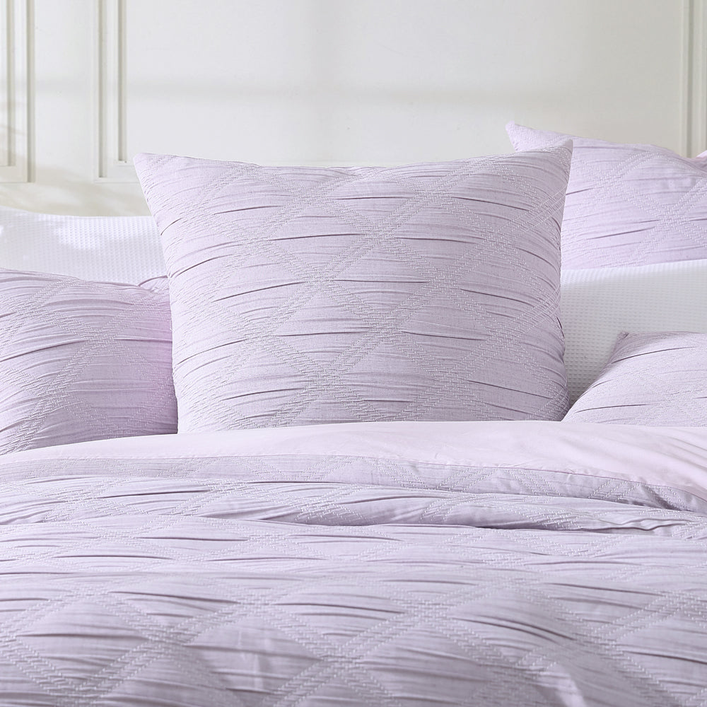 Reine Lilac Quilt Cover Set | Queen Bed