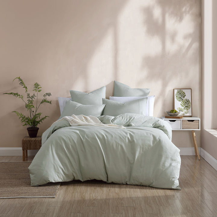 Serene Celadon Quilt Cover Set | Super King