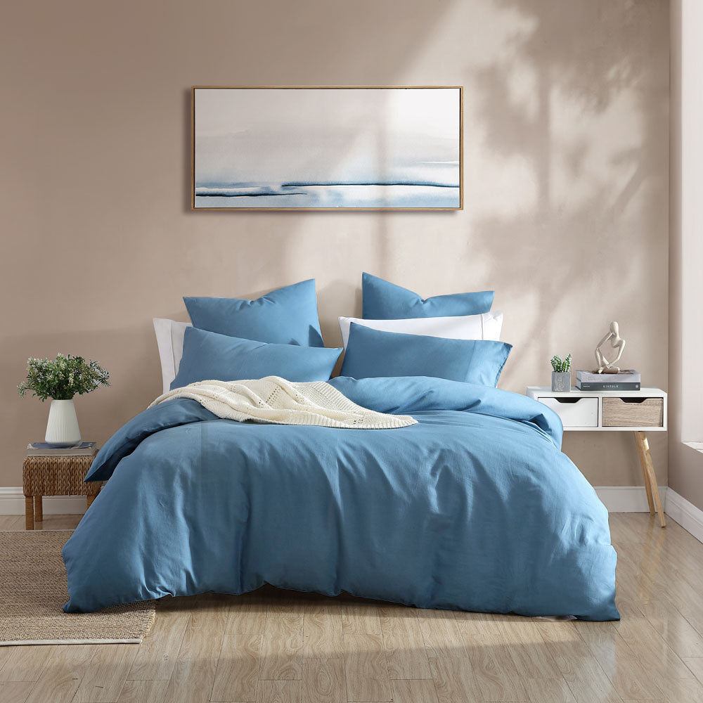 Serene Denim Quilt Cover Set | King Bed