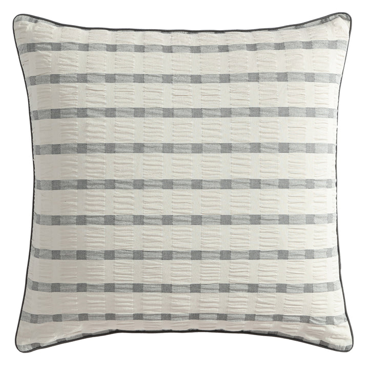 Platinum Logan and Mason Sycamore Charcoal European Pillowcase | My Linen