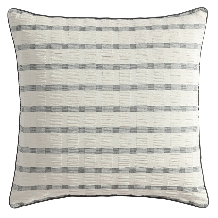 Platinum Logan and Mason Sycamore Charcoal European Pillowcase | My Linen