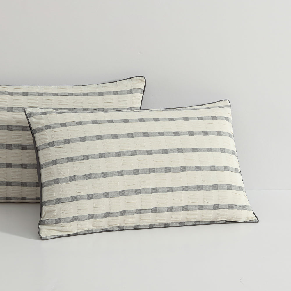 Platinum Logan and Mason Sycamore Charcoal Quilt Cover Set Pillow | My Linen
