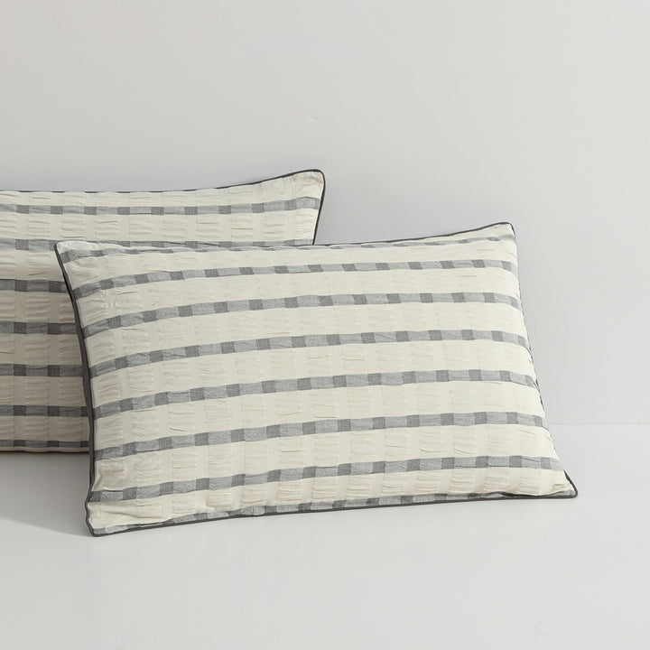 Platinum Logan and Mason Sycamore Charcoal Quilt Cover Set Pillow | My Linen
