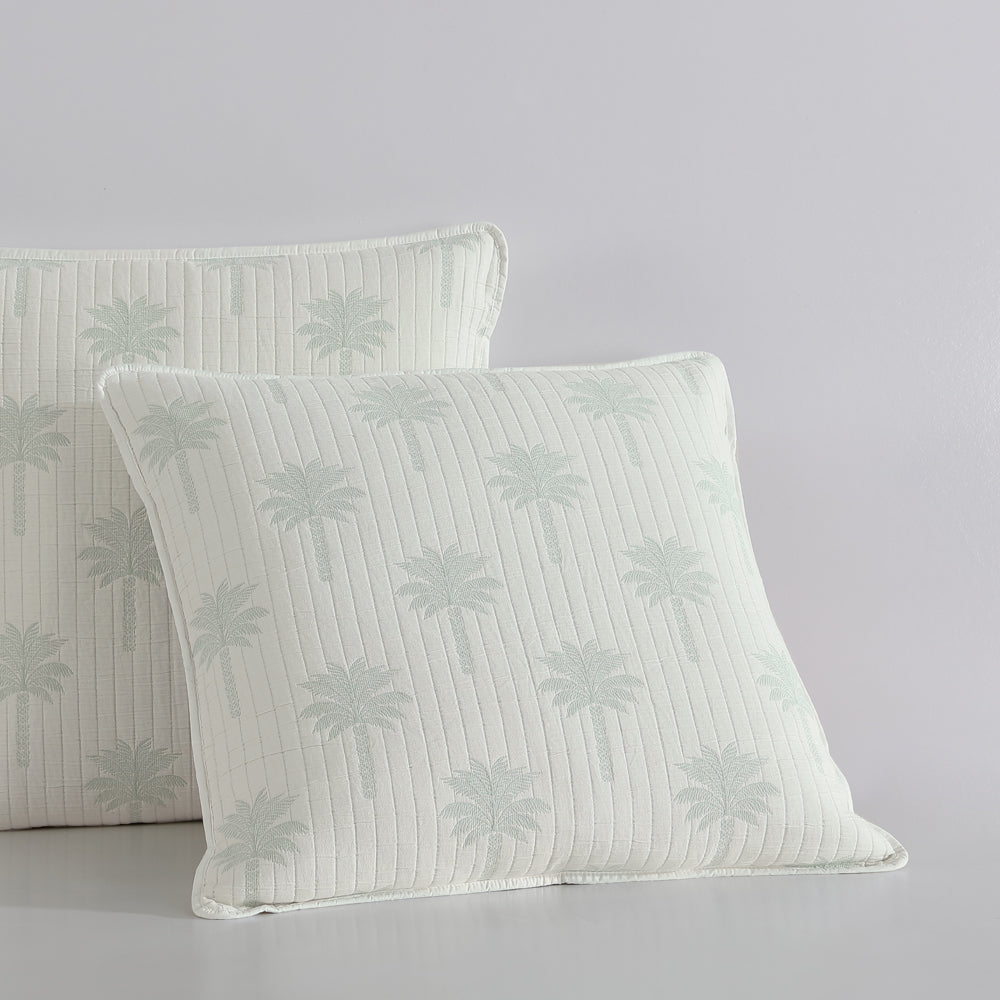 Logan and Mason Tahiti Sage European Pillowcase Lifestyle | My Linen