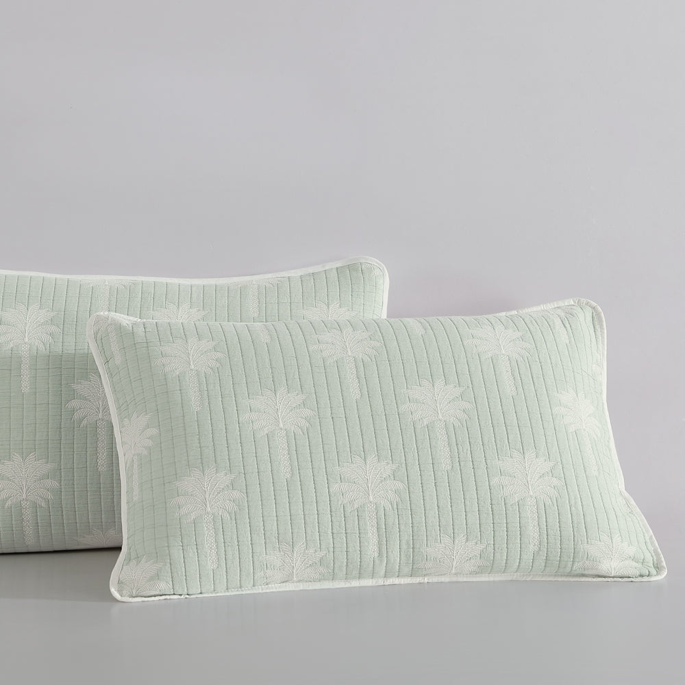 Logan and Mason Tahiti Sage Quilt Cover Set Pillow | My Linen