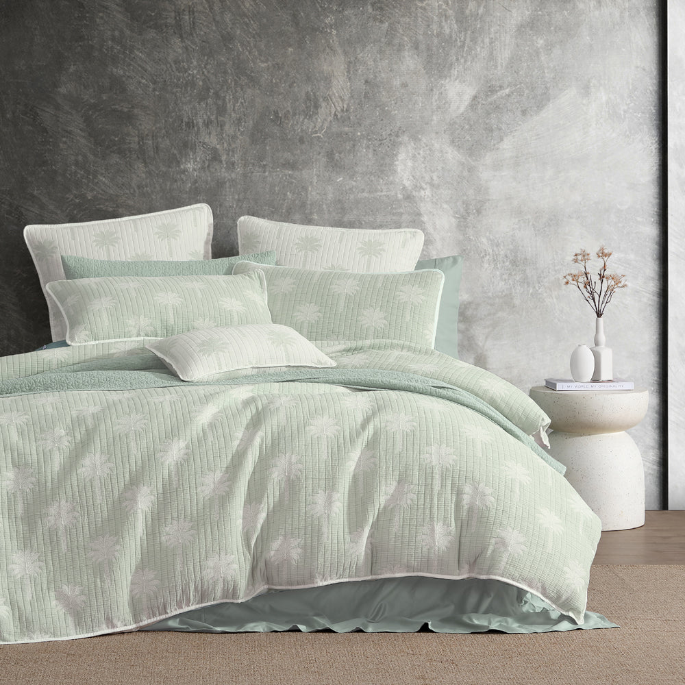 Logan and Mason Tahiti Sage Quilt Cover Set | My Linen