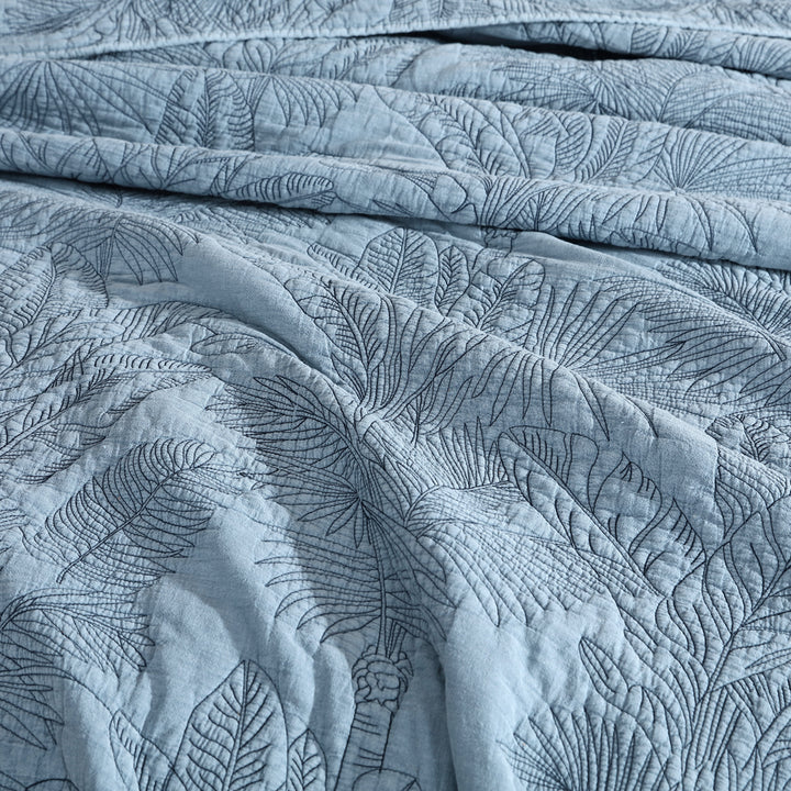 Logan and Mason Tropica Slate Coverlet Set Detail | My Linen