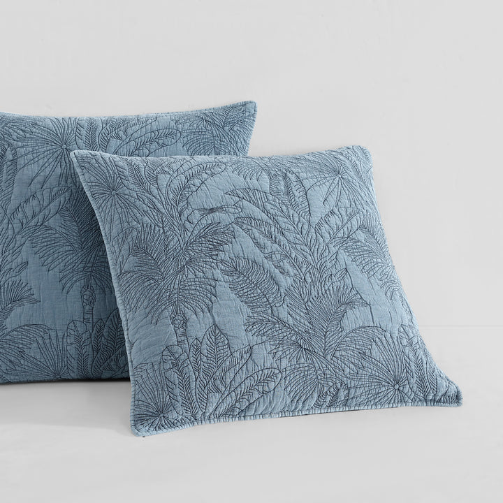 Logan and Mason Tropica Slate European Pillowsham Lifestyle | My Linen