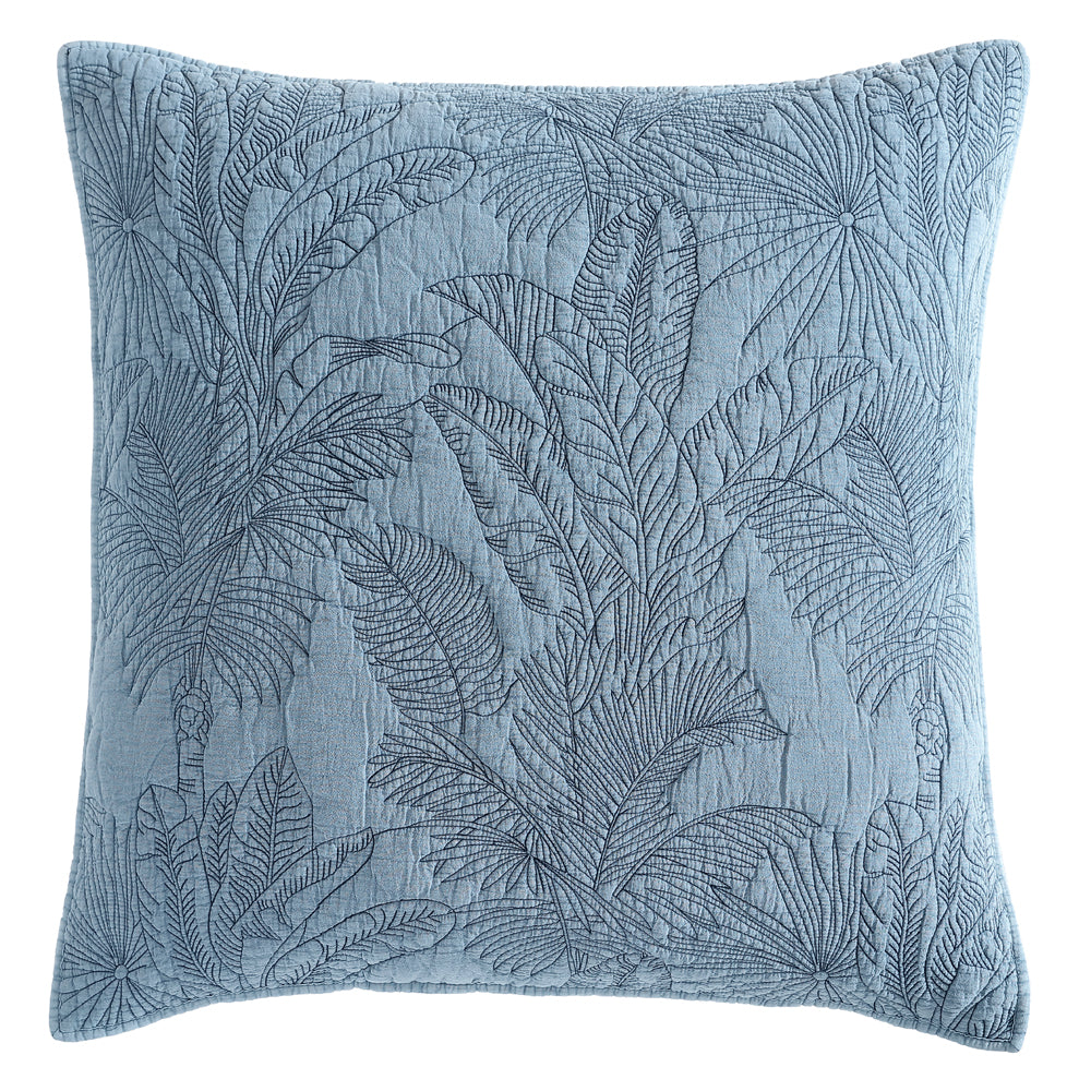 Logan and Mason Tropica Slate European Pillowsham | My Linen