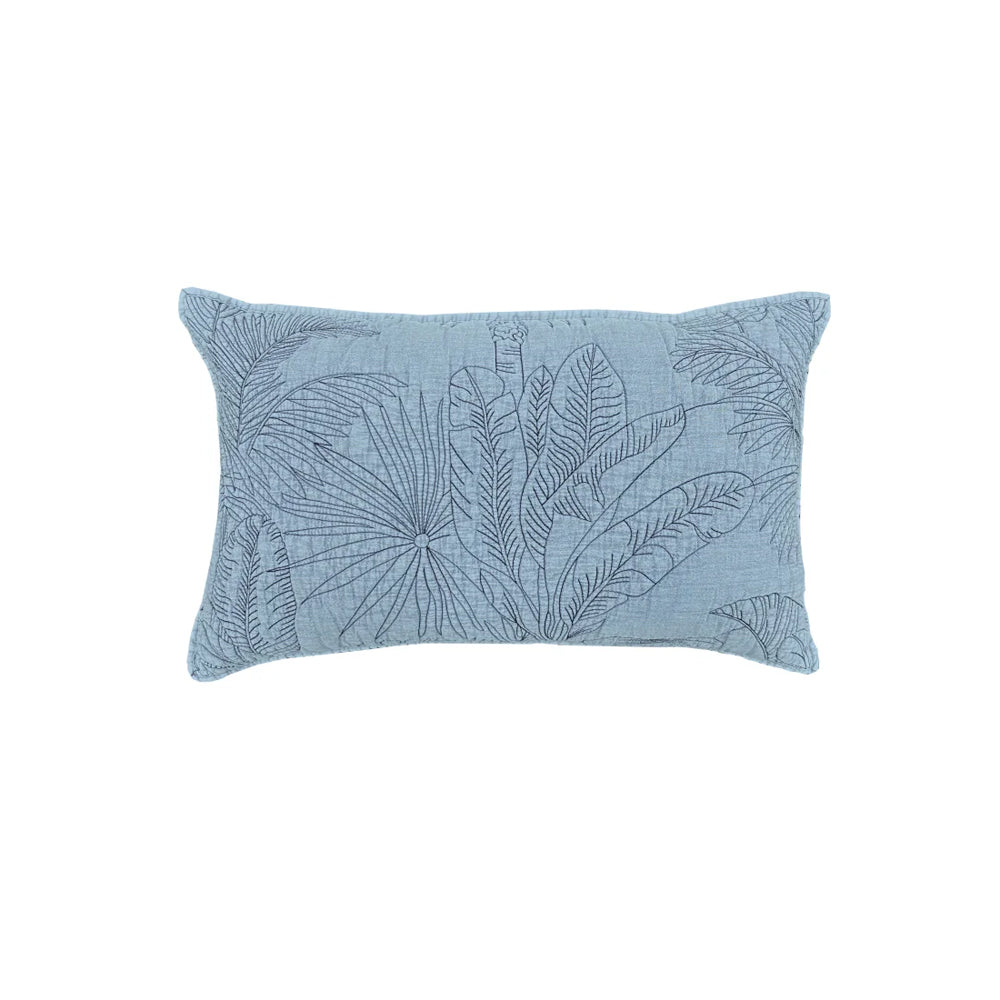 Logan and Mason Tropica Slate Long Filled Cushion | My Linen