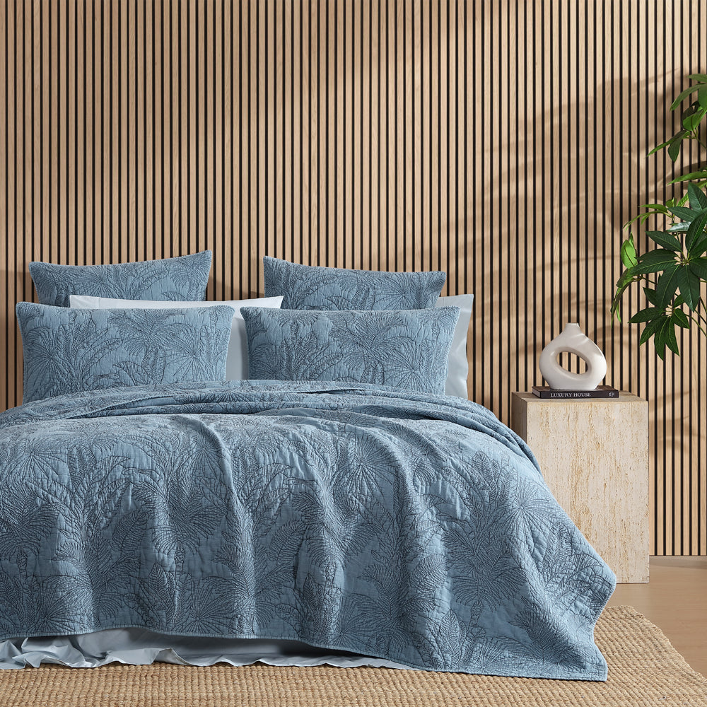 Logan and Mason Tropica Slate Coverlet Set | My Linen