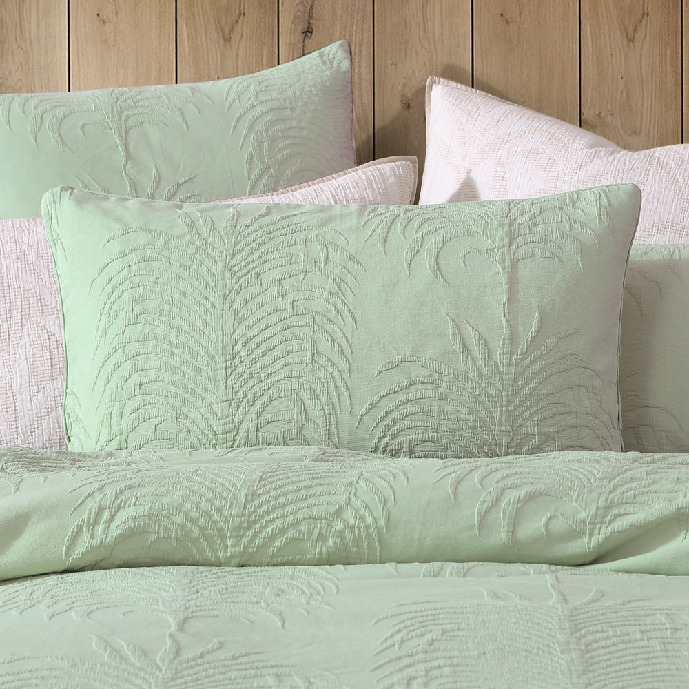 Tropicana Sage Quilt Cover Set | Queen Bed