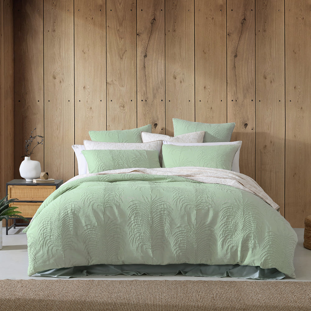 Tropicana Sage Quilt Cover Set | King Bed