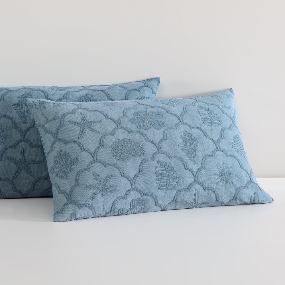 Platinum Logan and Mason Venice Aegean Quilt Cover Set Pillow | My Linen
