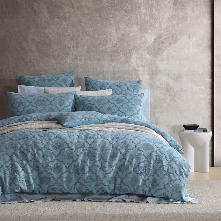 Platinum Logan and Mason Venice Aegean Quilt Cover Set | My Linen