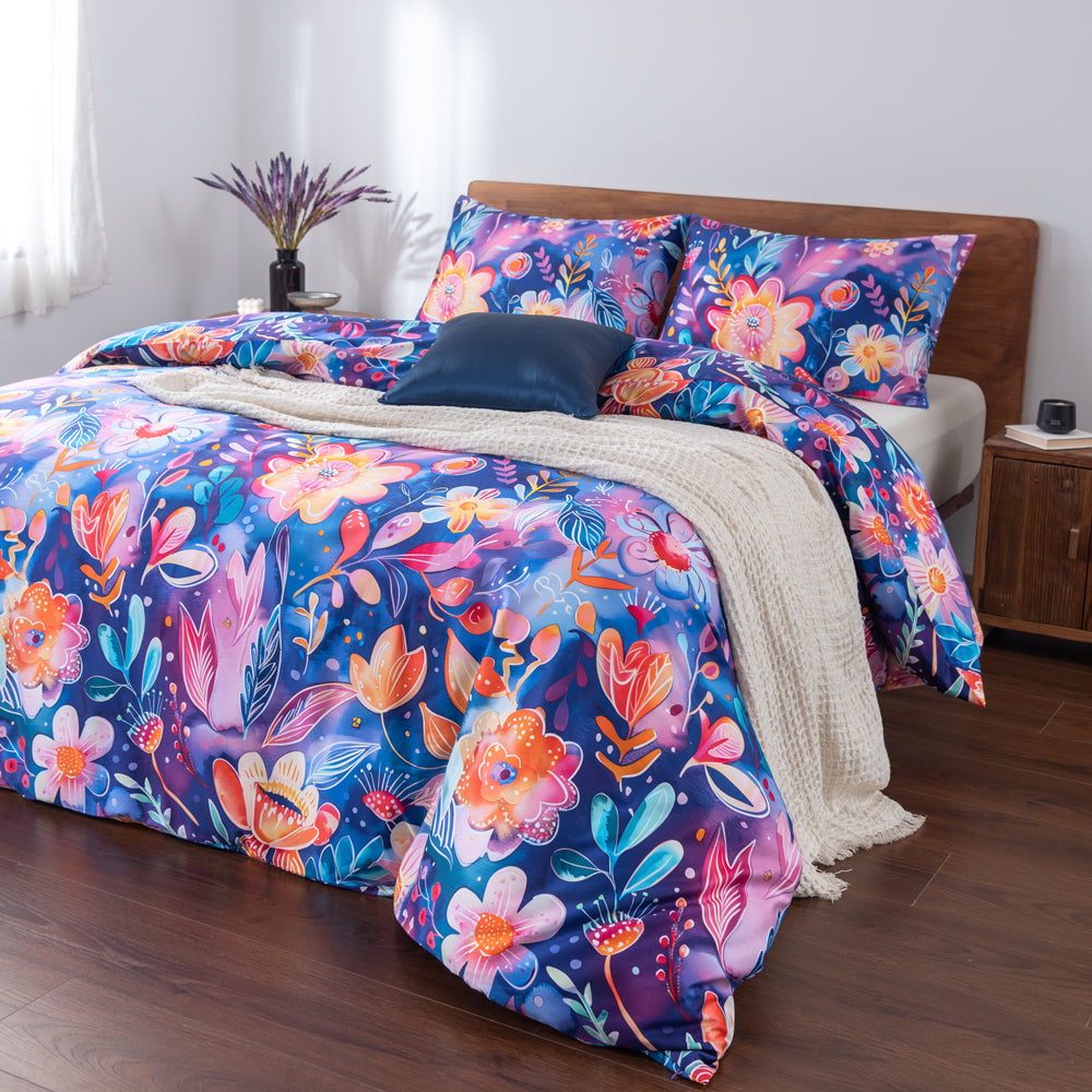 My Linen Midnight Bloom Quilt Cover Set Lifestyle Corner | My Linen